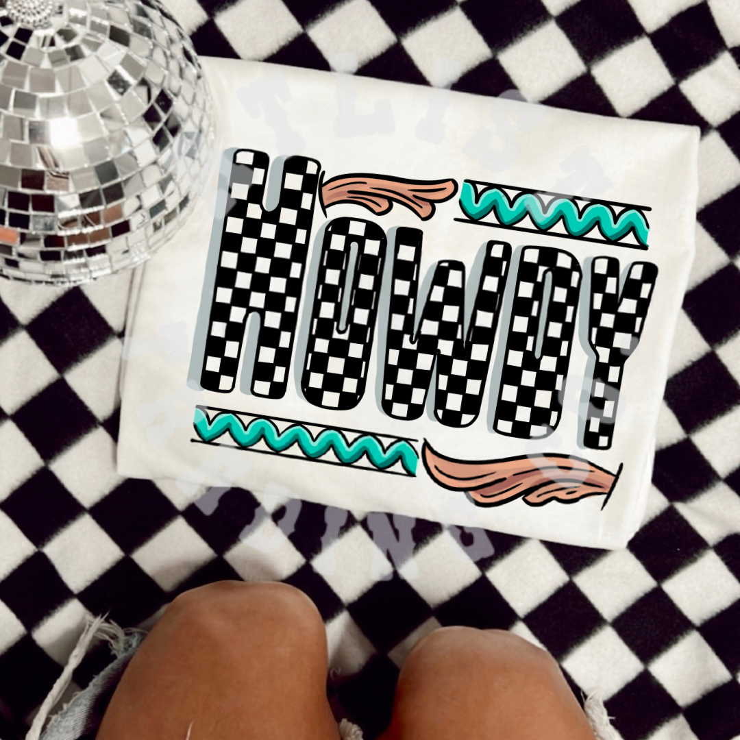 Checkered Howdy Tee