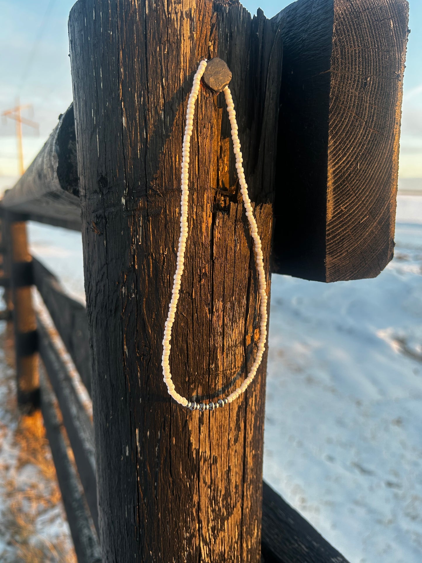 Authentic Silver Pearls Choker