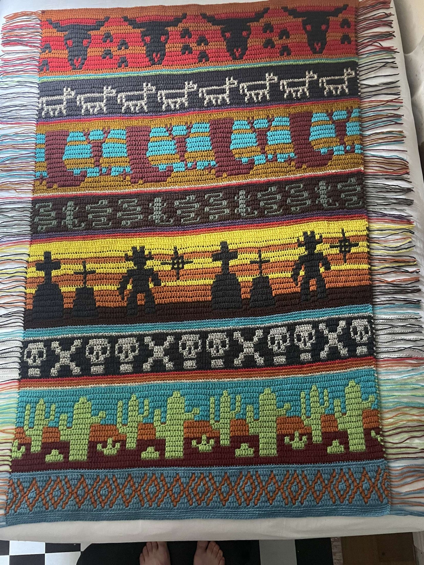 Cowboy Wild West Throw