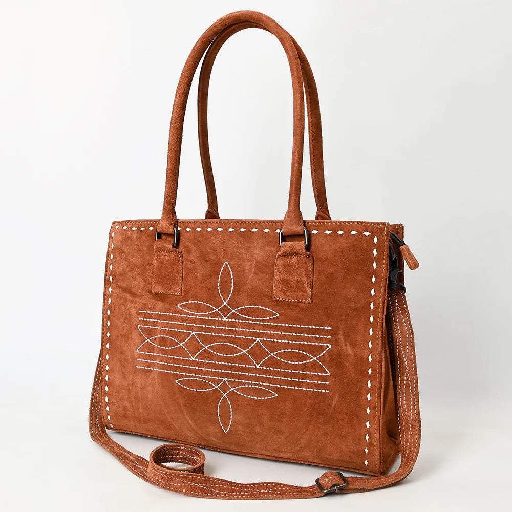 Tote Genuine Western Suede Leather women bag