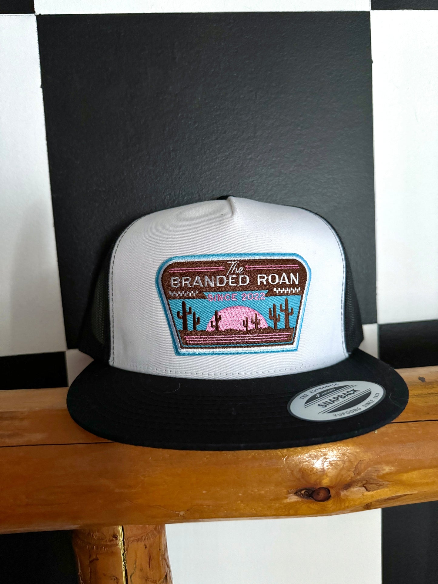 The Branded Roan - Blue & Pink Retro Patch 2 Tone Cap