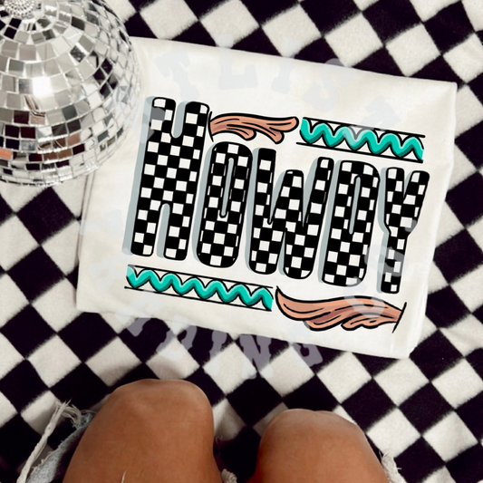 Checkered Howdy Tee