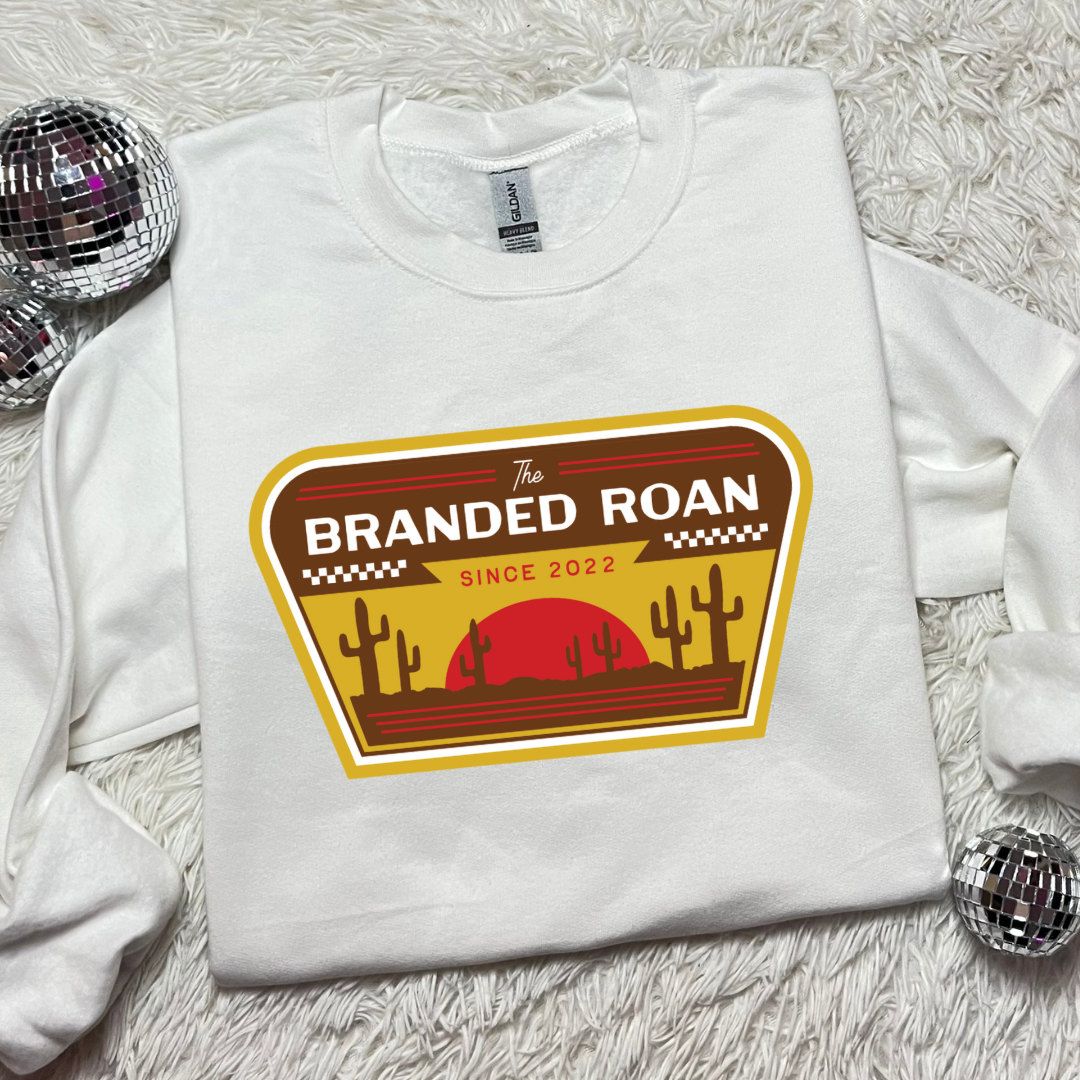 The Branded Roan - Yellow & Red Retro Graphic Crewneck