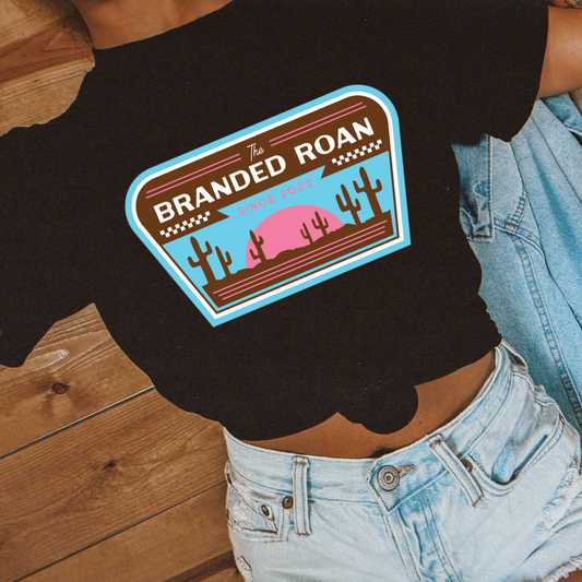 The Branded Roan - Pink & Turquoise Retro Graphic Tee