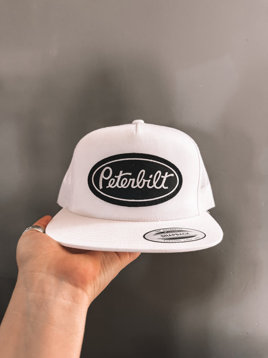 The Branded Roan - White Peterbilt  Cap