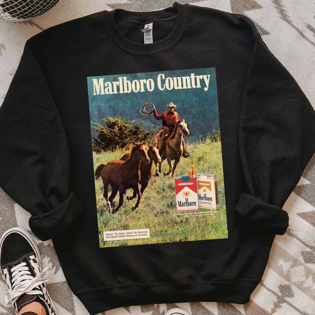 The Branded Roan - Marlboro Horses Graphic Crewneck