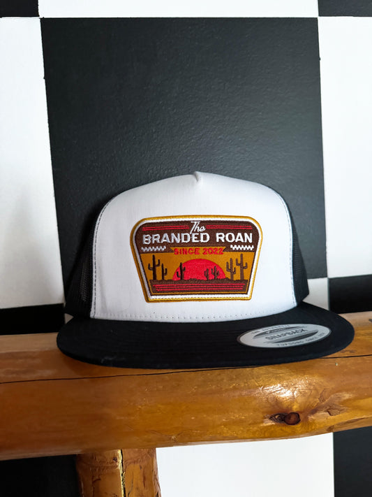 The Branded Roan - Mustard & Red Retro 2 Tone Patch Cap