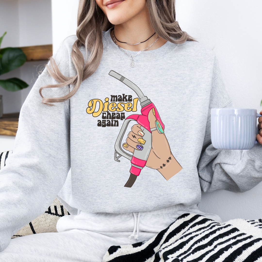 The Branded Roan - Make Diesel Cheap Again Crewneck