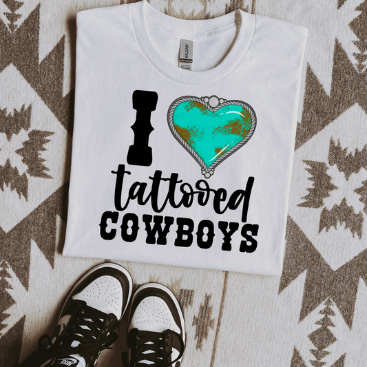 The Branded Roan - I Love Tatted Cowboys Tee