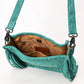 Suede Fringe Crossbody - White Stitch Western Bag